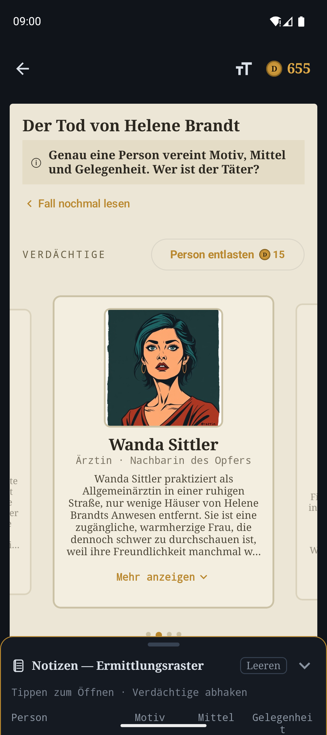 Delikta — Verdächtige und Ermittlungsraster