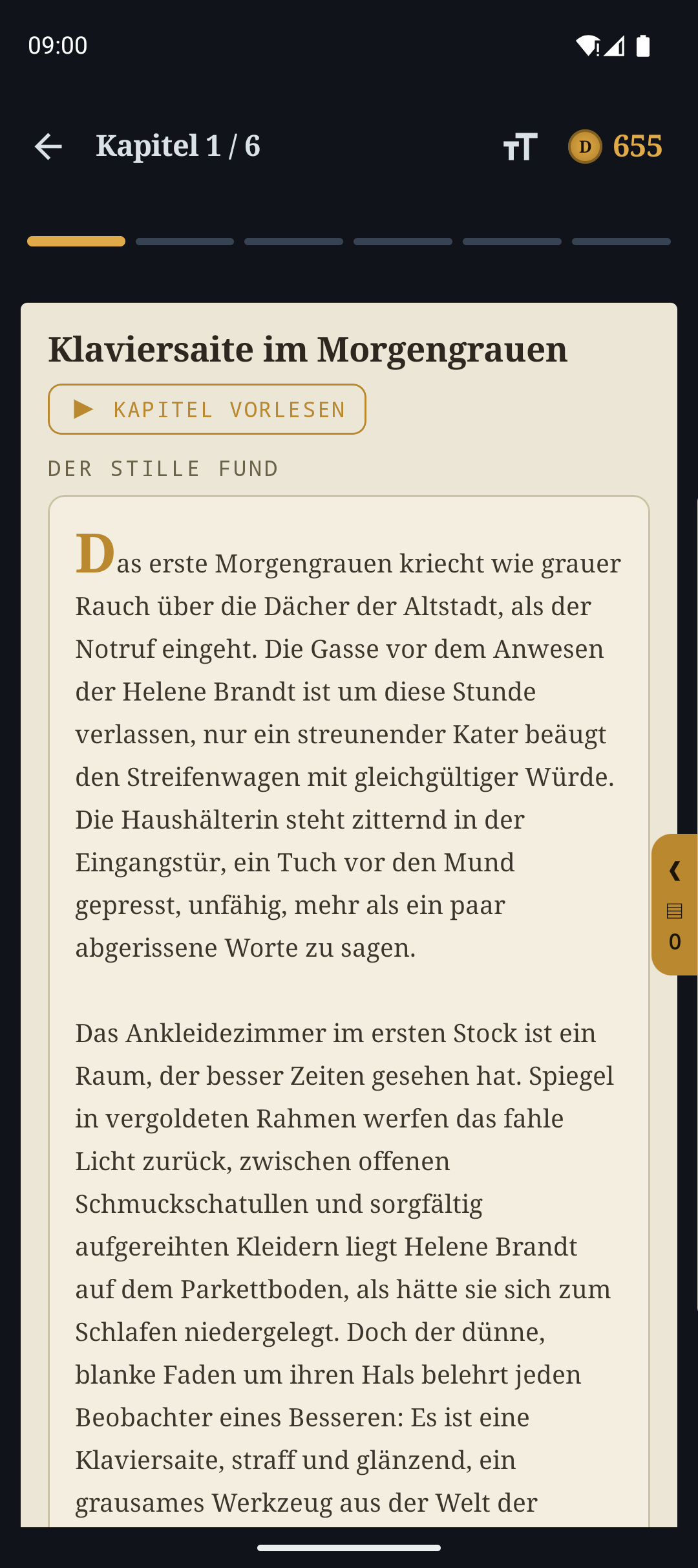 Delikta — der Fall entfaltet sich Kapitel für Kapitel